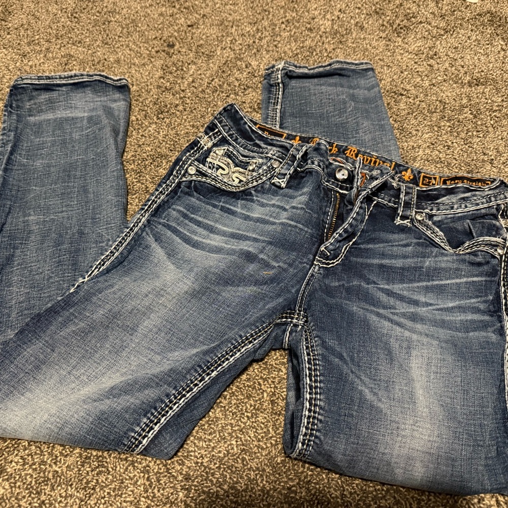 Rock Revival Blue Boot Cut Jeans for Women